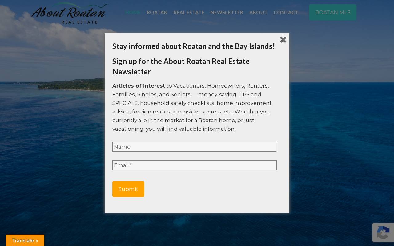 About Roatan Real Estate website
