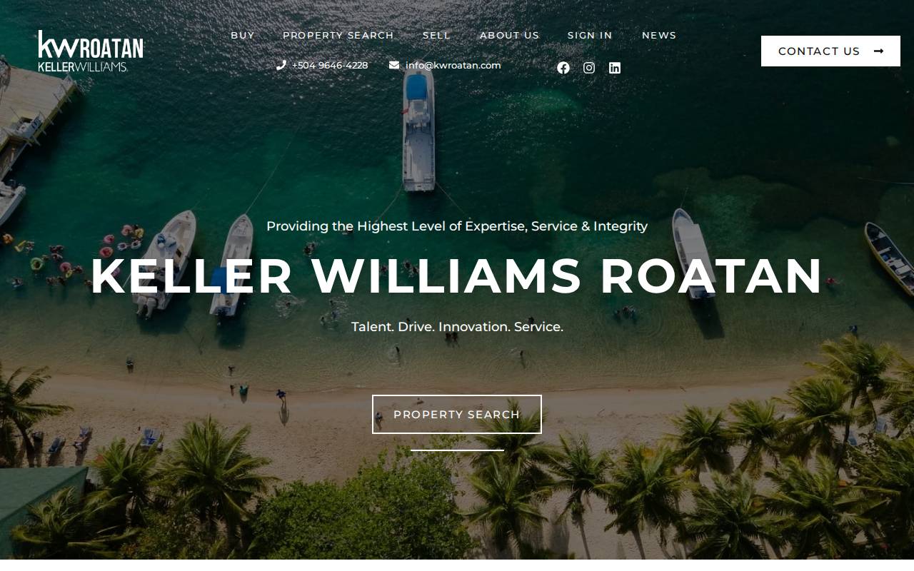 Keller Williams Roatan website