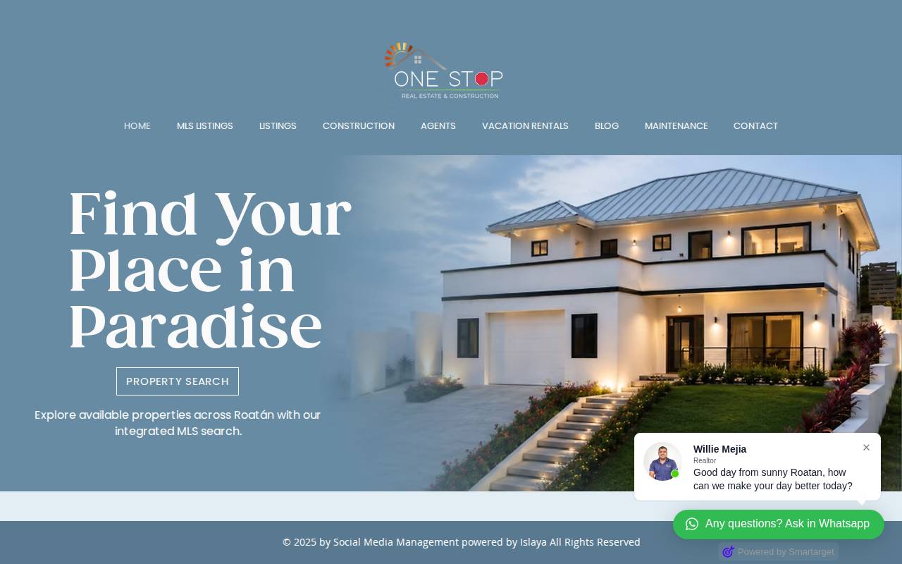 One Stop Real Estate website