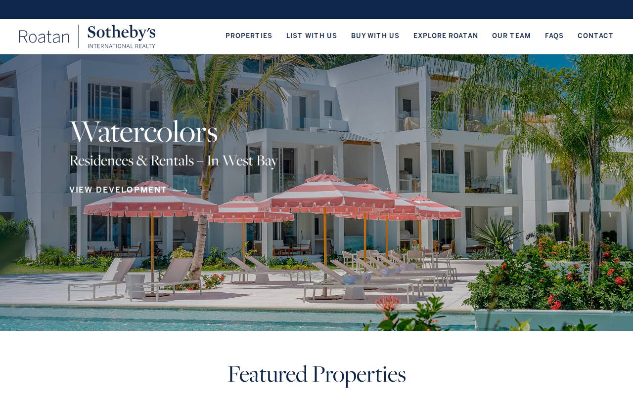 Roatan Sotheby's International Realty website