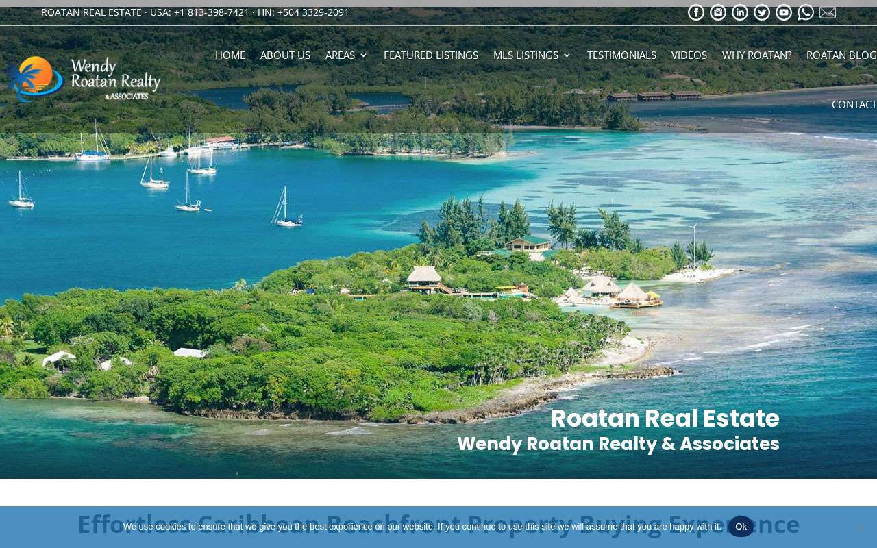Wendy Roatan Realty & Associates website